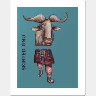 SKIRTED GNU by FrankenDuo Posters and Art